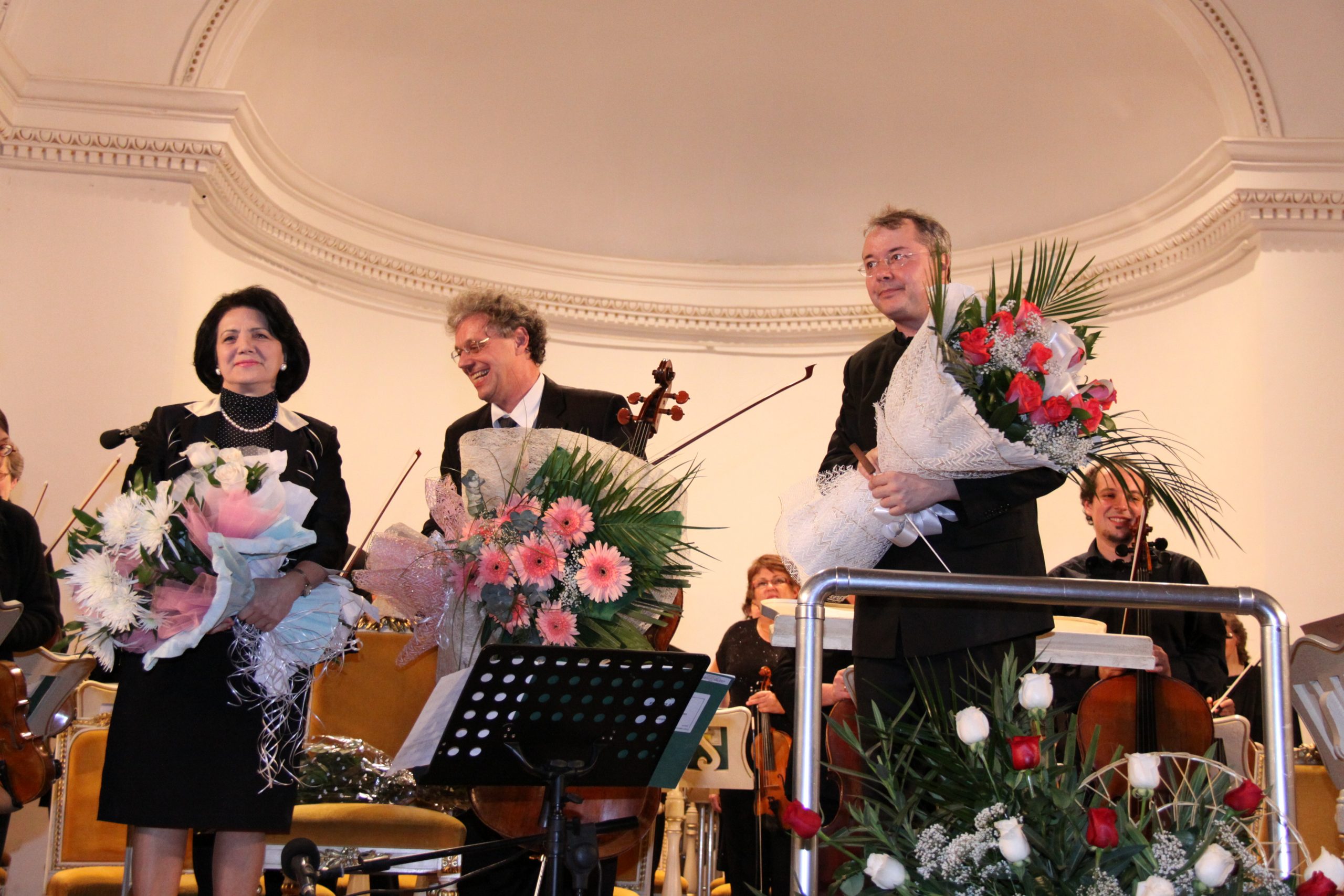 With Cello-player Julius Berger and Sinfonietta (CH). Baku 2009