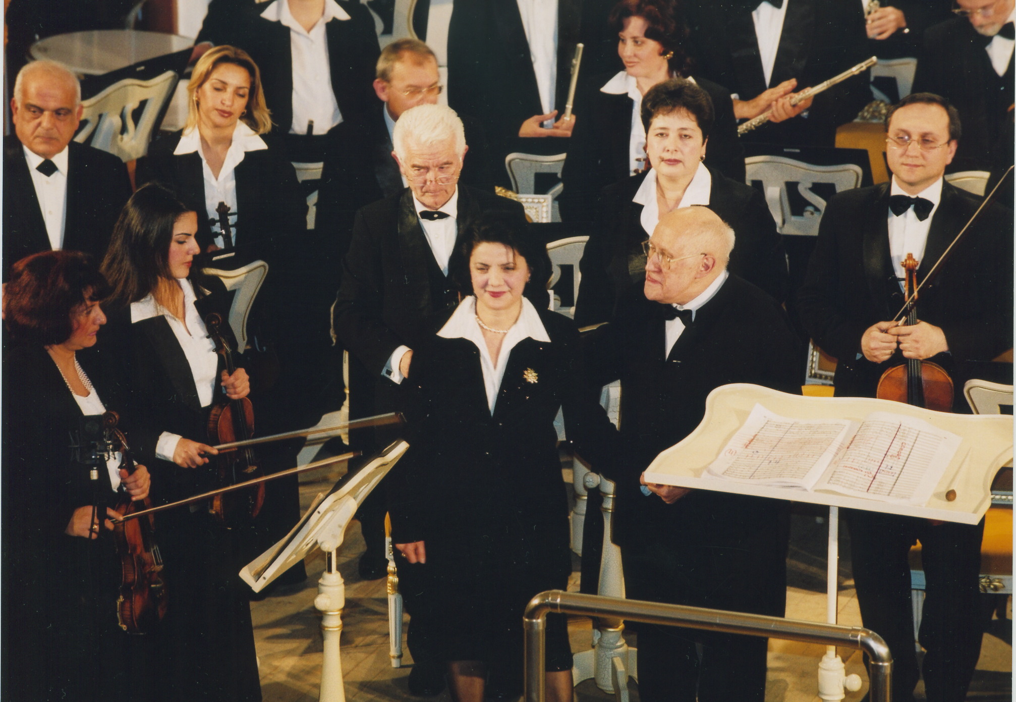 With M. Rastropovitch at the Philharmonie. Baku 2004